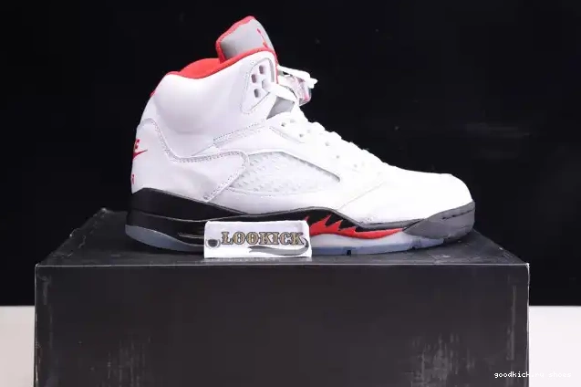 Rep Retro Jordan 5 (2020) DA1911-102 Red Silver Air Fire Tongue 0615